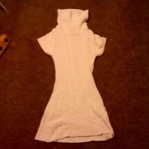 A white turtle neck dress for kids